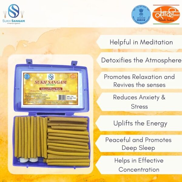Sukh Sangam Yellow Dhoop Sticks for Worship - Image 3