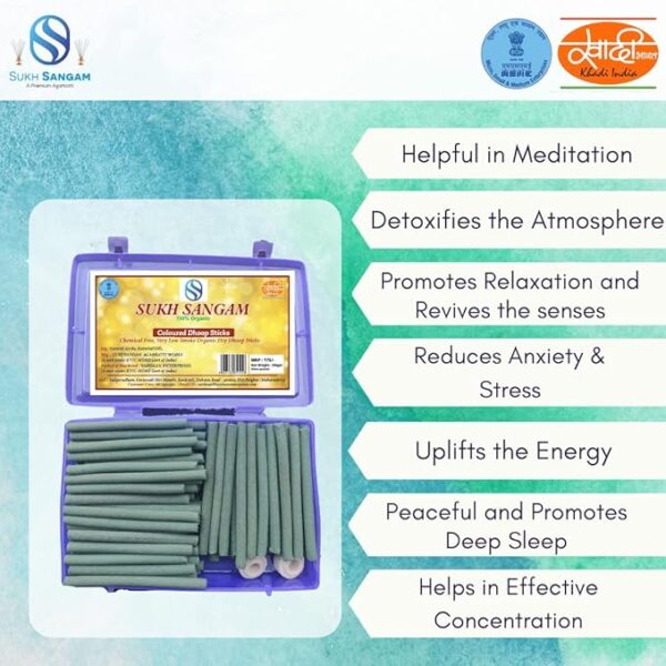 Sukh Sangam Blue Dhoop Sticks for Worship - Image 3
