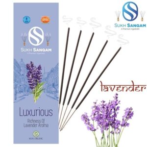 Sukh Sangam Lavender Incense Sticks / Agarbatti for Worship -50g