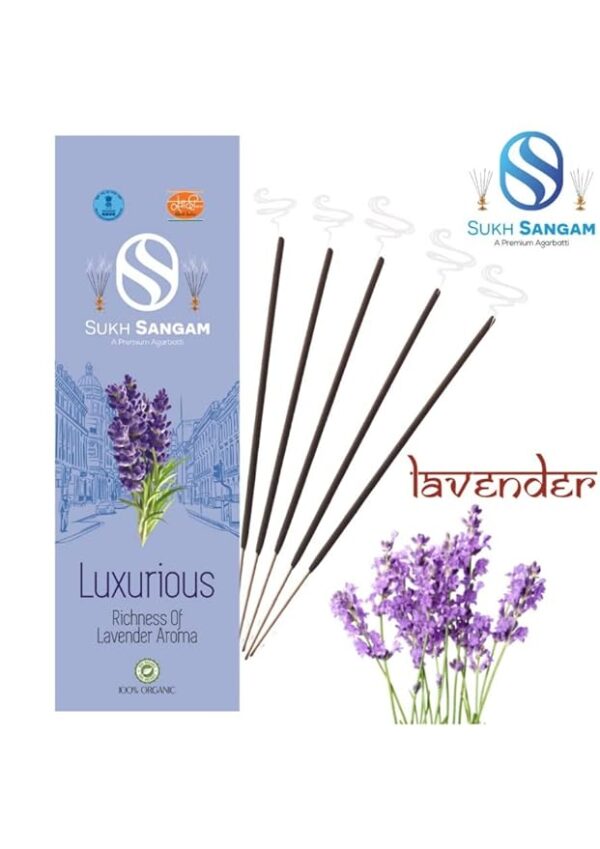 Sukh Sangam Lavender Incense Sticks / Agarbatti for Worship -50g