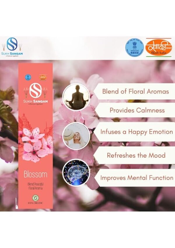 Sukh Sangam Floral Incense Sticks / Agarbatti for Worship - 25g - Image 3
