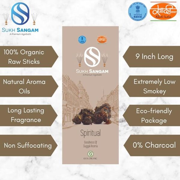 Sukh Sangam Guggal Incense Sticks / Agarbatti for Worship -100g - Image 4