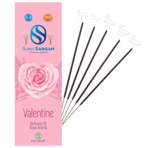 Sukh Sangam Rose Incense Sticks / Agarbatti for Worship - 50 g