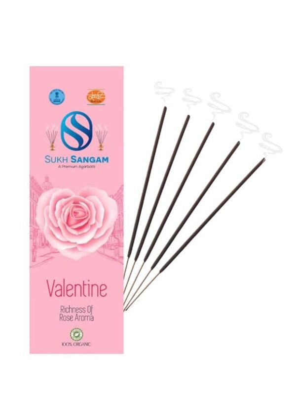 Sukh Sangam Rose Incense Sticks / Agarbatti for Worship - 50 g