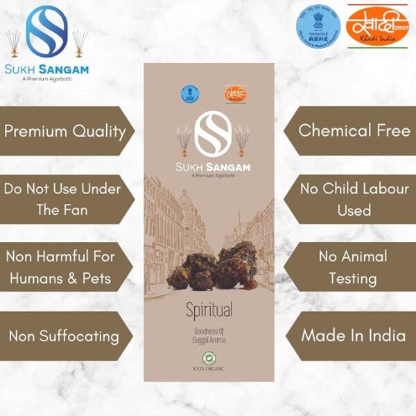 Sukh Sangam Guggal Incense Sticks / Agarbatti for Worship -100g - Image 5