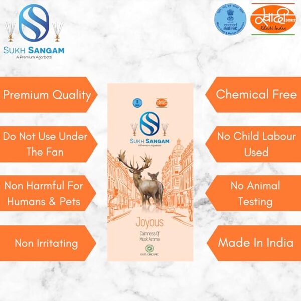 Sukh Sangam Kasturi Incense Sticks / Agarbatti for worship-150g - Image 6